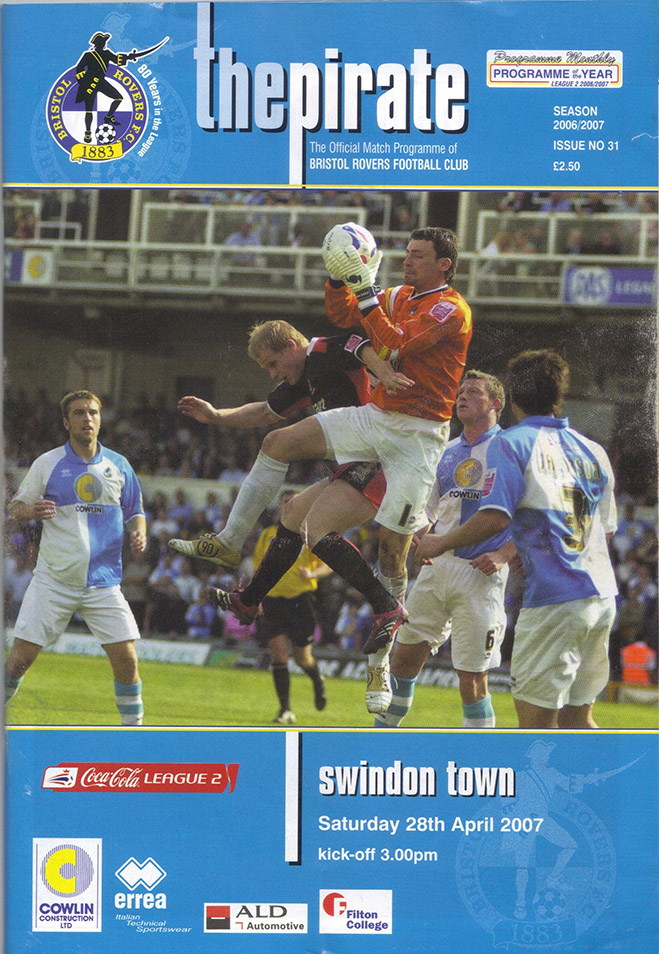 <b>Saturday, April 28, 2007</b><br />vs. Bristol Rovers (Away)